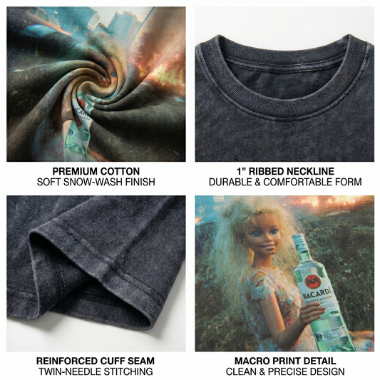 Chaoticclub Bacardi Doll Washed T-Shirt
