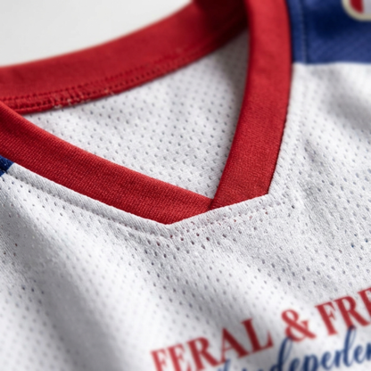 ChaoticClub USA Feral & Free Patriotic Raccoon Mesh Jersey