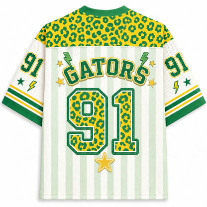ChaoticClub Leopard School Mascot  School Team Mesh Jersey