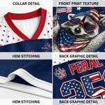 ChaoticClub USA Feral & Free Patriotic Raccoon Mesh Jersey