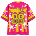 ChaoticClub Mascot Neon Striped School Pride Game Day Mesh Jersey