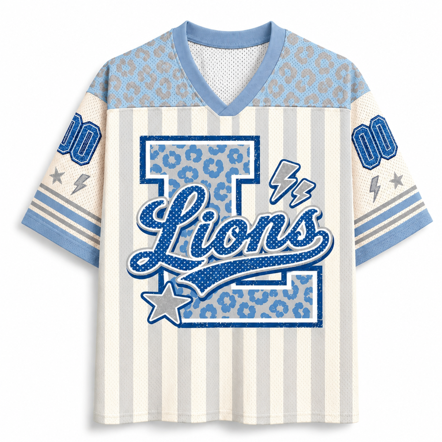 ChaoticClub Leopard School Mascot  School Team Mesh Jersey