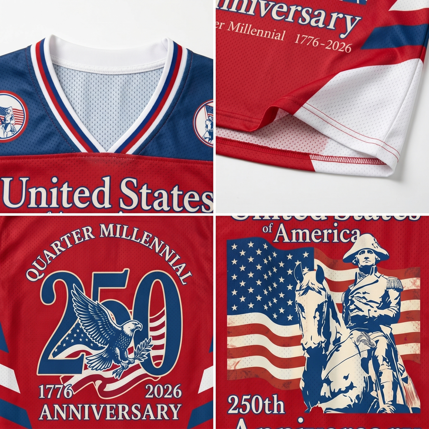 ChaoticClub USA 250th Anniversary Quarter Millennial Mesh Jersey