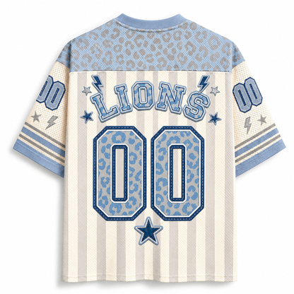 ChaoticClub Leopard School Mascot  School Team Mesh Jersey