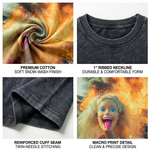 Chaoticclub Crazy Doll Washed T-Shirt