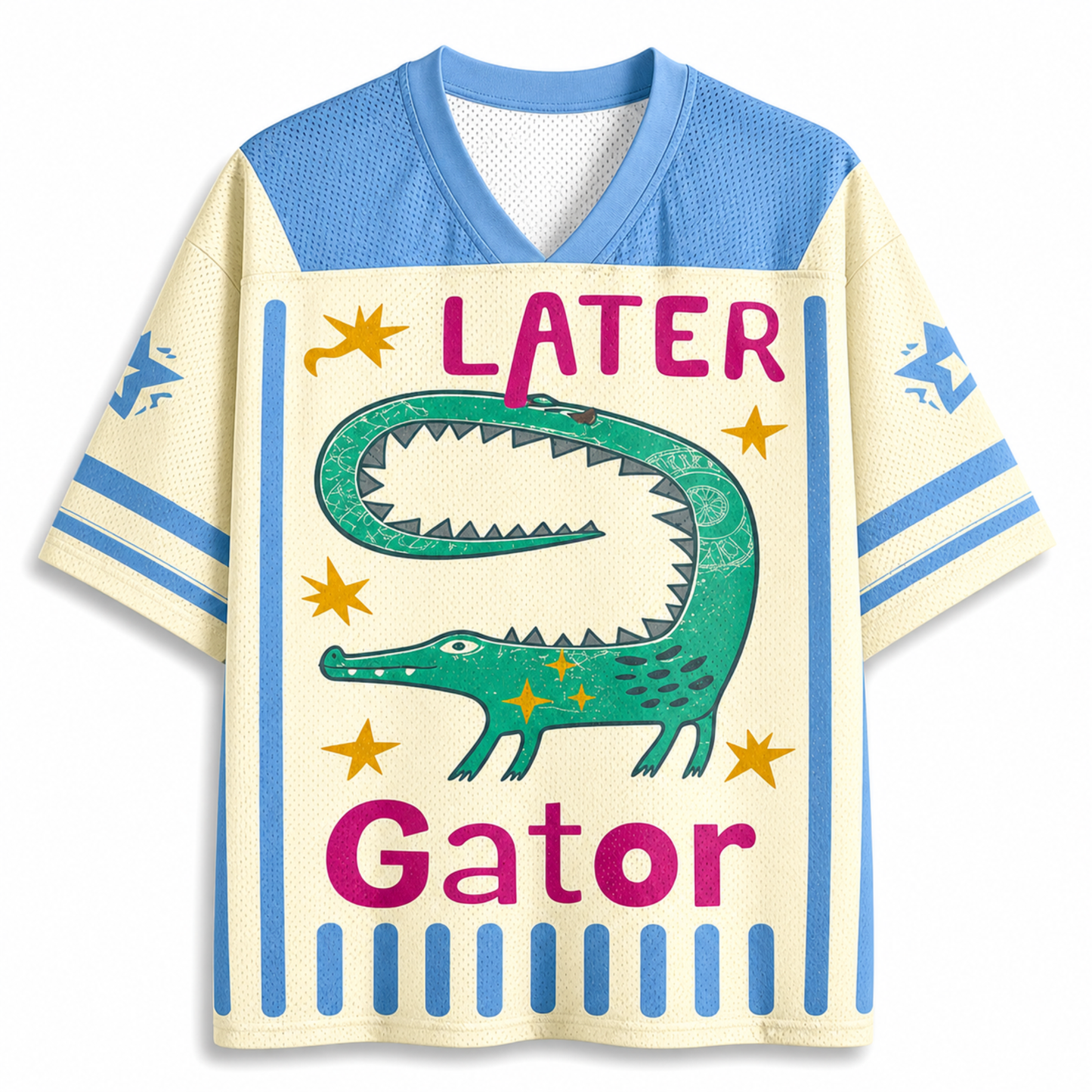ChaoticClub Striped Later Alligator Mesh Jersey