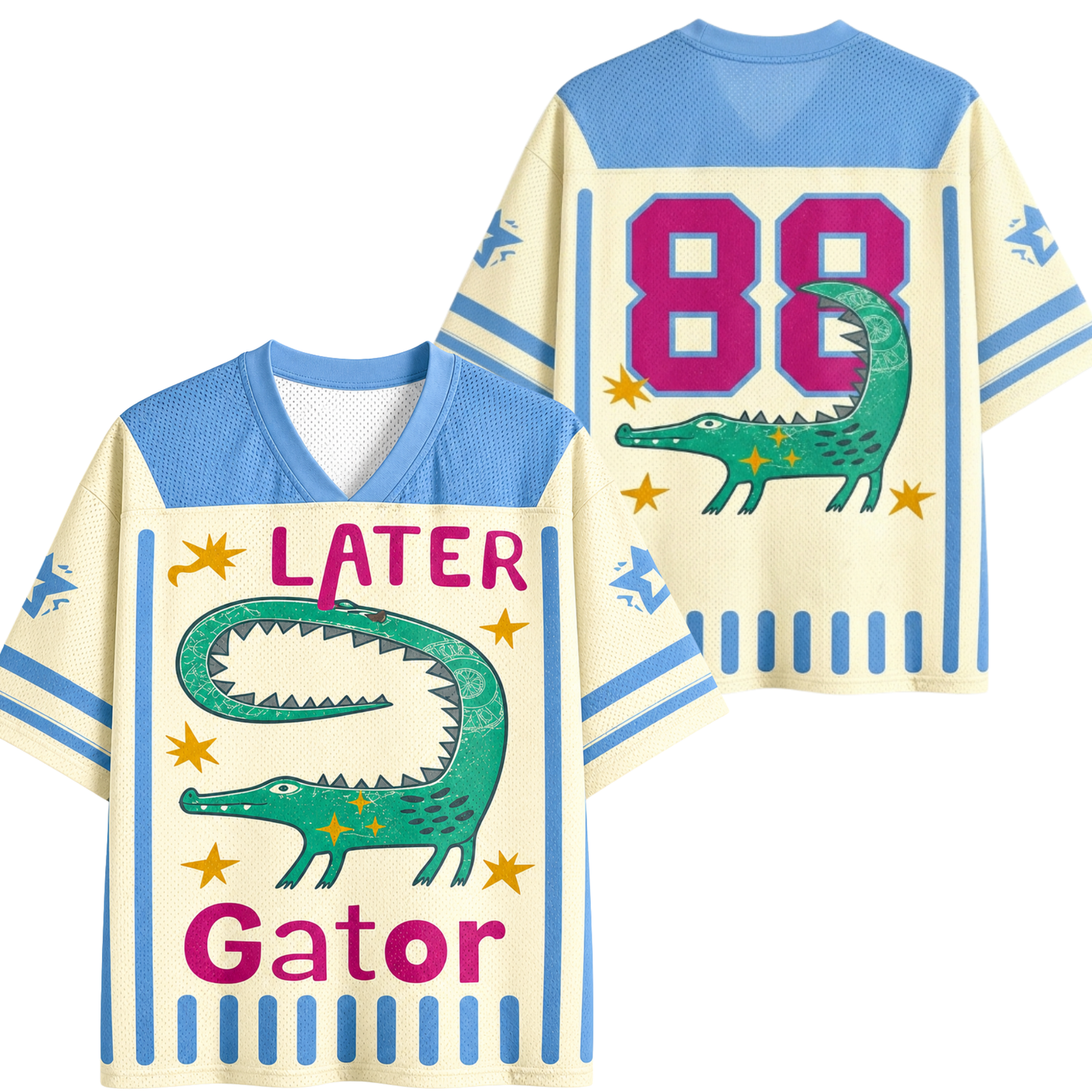 ChaoticClub Striped Later Alligator Mesh Jersey