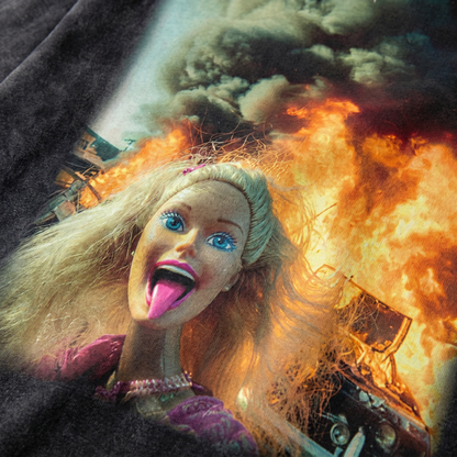 Chaoticclub Crazy Doll Washed T-Shirt
