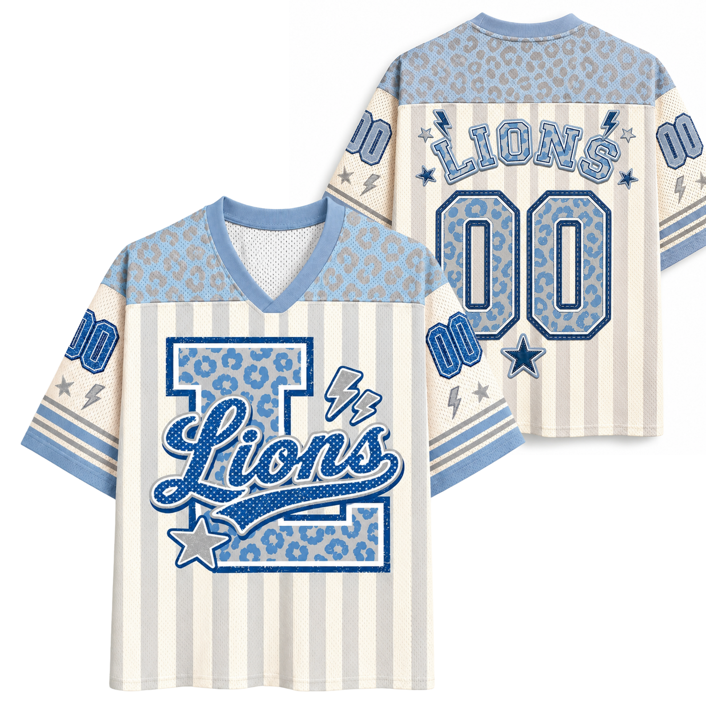 ChaoticClub Leopard School Mascot  School Team Mesh Jersey