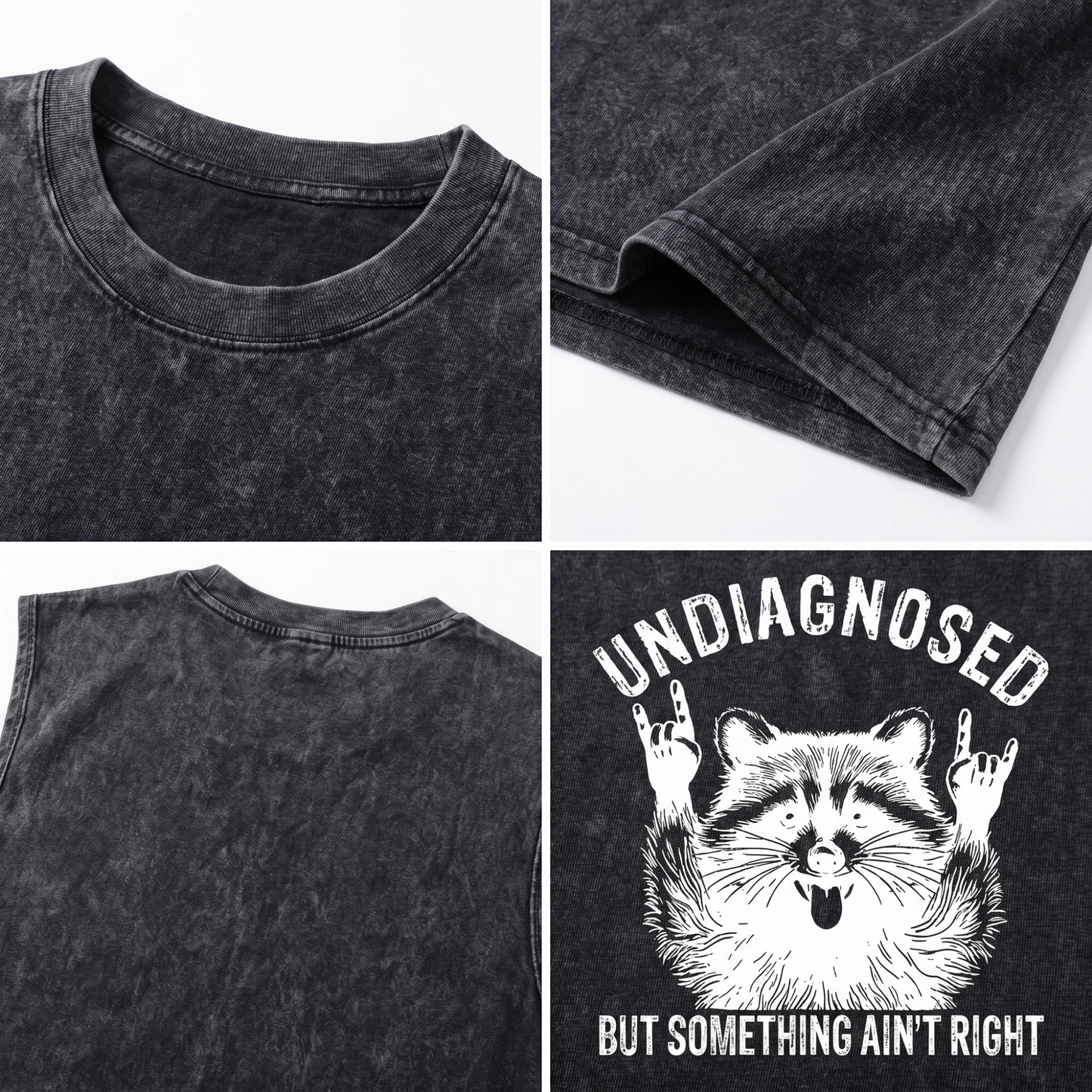 ChaoticClub Undiagnosed Rock Raccoon Wash Tanktop