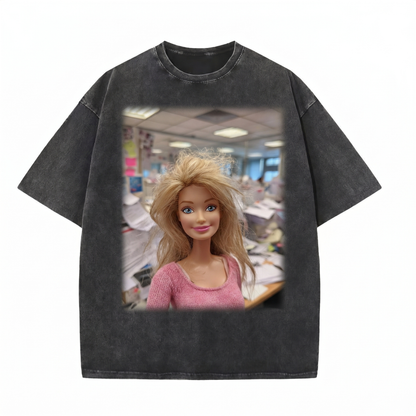 Chaoticclub Overworked Doll Washed T-Shirt