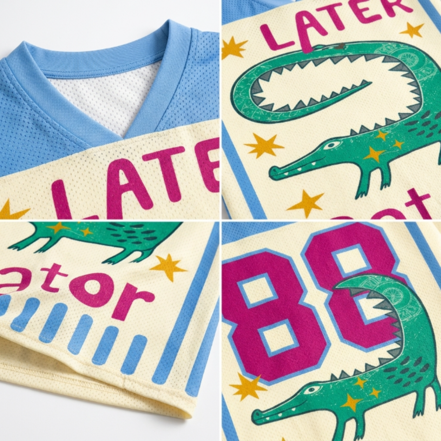 ChaoticClub Striped Later Alligator Mesh Jersey