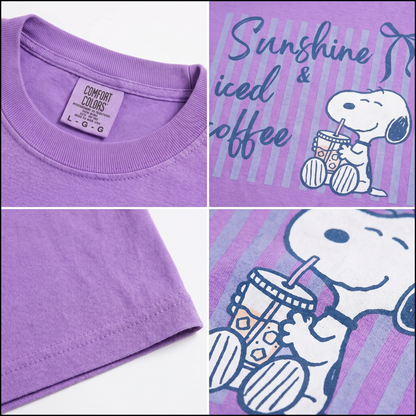 ChaoticClub Summer Coffee And Sunshine Neon T-shirt