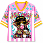 ChaoticClub Hot Mess Highland Cow Bumble Mesh Jersey