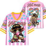 ChaoticClub Hot Mess Highland Cow Bumble Mesh Jersey