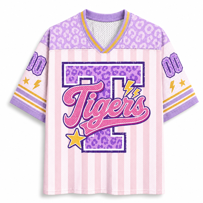 ChaoticClub Leopard School Mascot  School Team Mesh Jersey