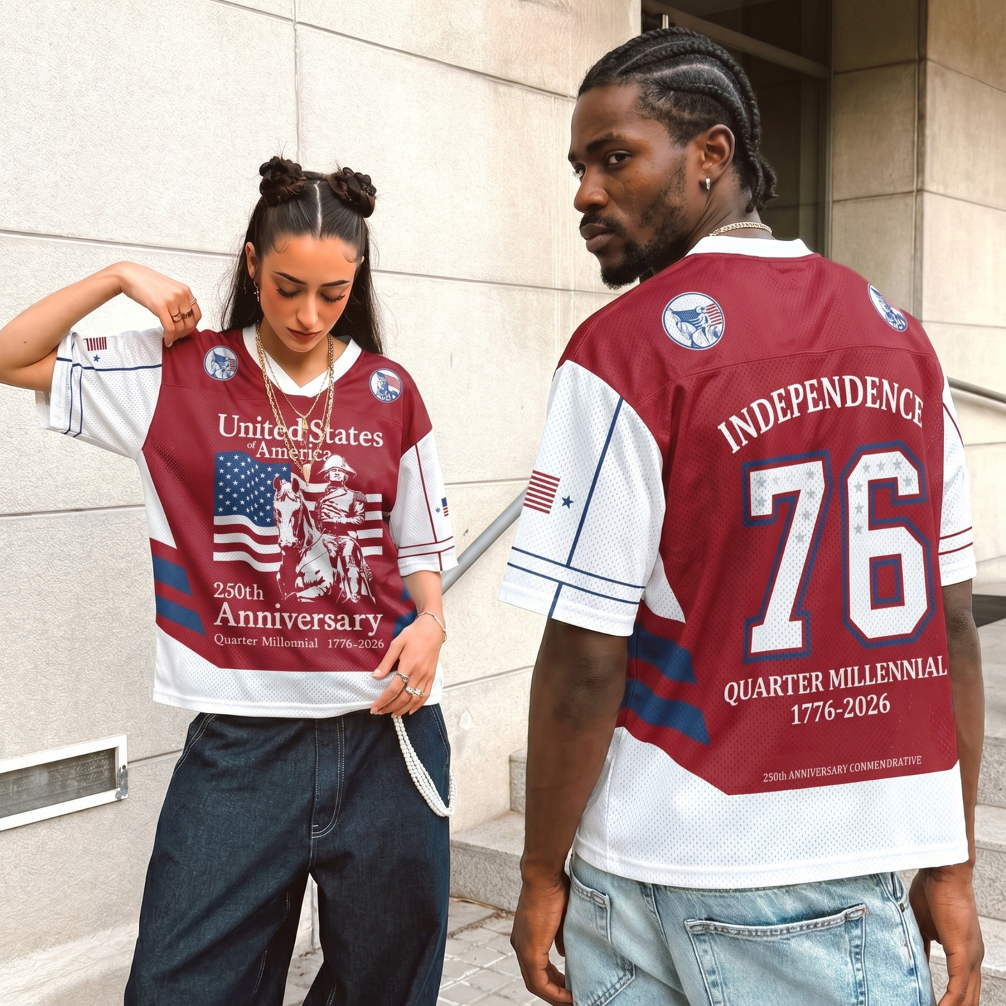 ChaoticClub USA 250th Anniversary Quarter Millennial Mesh Jersey