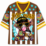 ChaoticClub Hot Mess Highland Cow Bumble Mesh Jersey