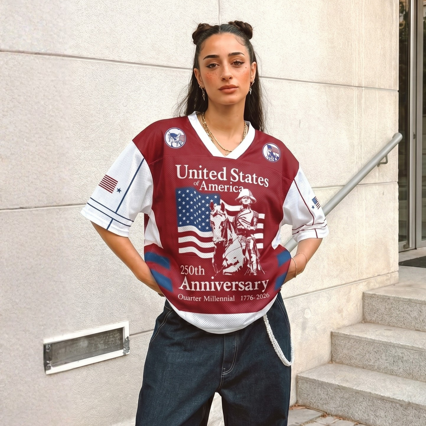 ChaoticClub USA 250th Anniversary Quarter Millennial Mesh Jersey