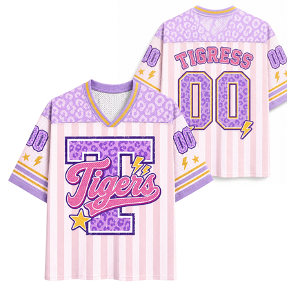 ChaoticClub Leopard School Mascot  School Team Mesh Jersey