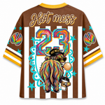 ChaoticClub Hot Mess Highland Cow Bumble Mesh Jersey