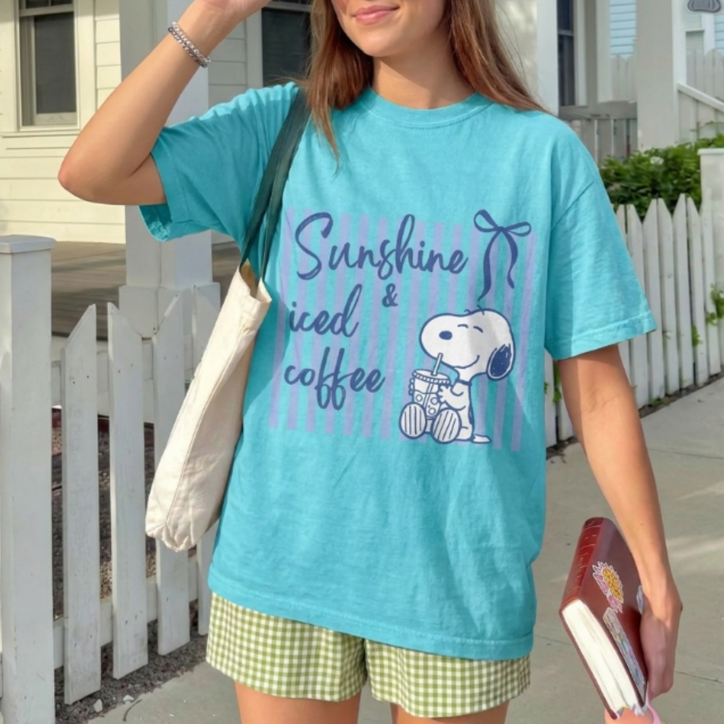 ChaoticClub Summer Coffee And Sunshine Neon T-shirt