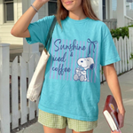 ChaoticClub Summer Coffee And Sunshine Neon T-shirt