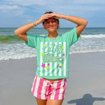 ChaoticClub Summer Stripes Later Gator Neon T-Shirt