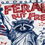 ChaoticClub Feral & Free 4th of July Patriotic Raccoon Mesh Jersey