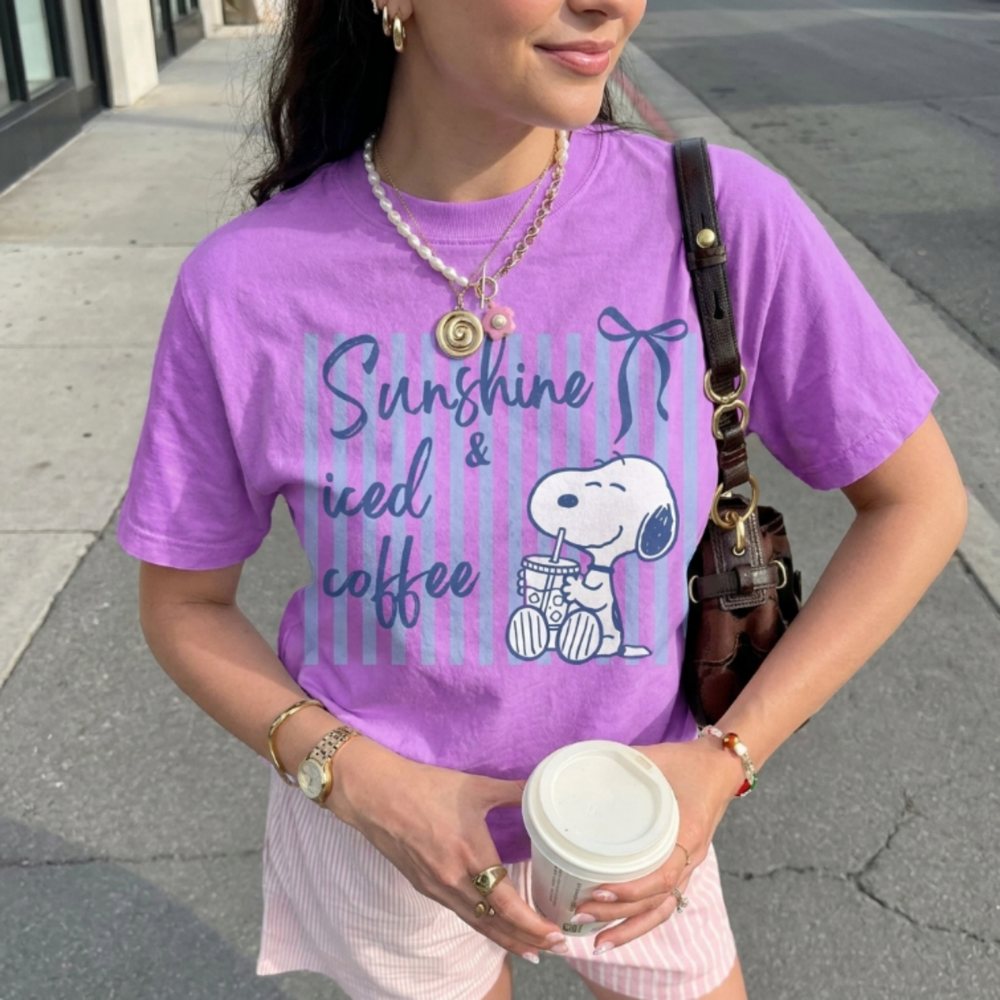 ChaoticClub Summer Coffee And Sunshine Neon T-shirt