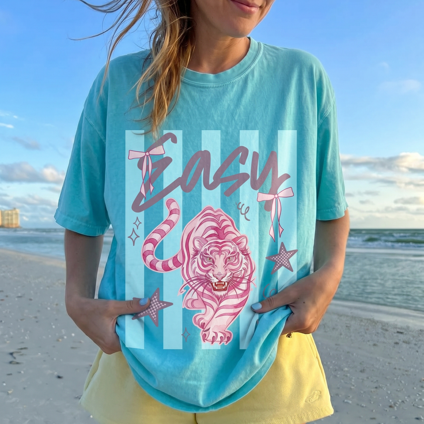 ChaoticClub Summer Easy Tiger Neon T-Shirt