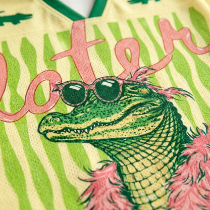 ChaoticClub Striped Later After While Gator Mesh Jersey