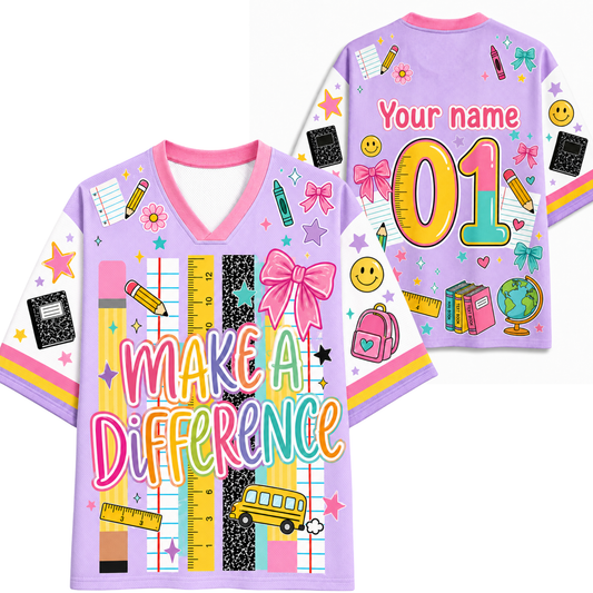 Chaotic Club Striped Make A Difference Pencil Crayons  Mesh Jersey