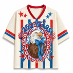 ChaoticClub Striped Patriotic Eagle Coquette 250th America Mesh Jersey