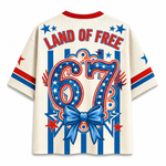 ChaoticClub Striped Patriotic Eagle Coquette 250th America Mesh Jersey