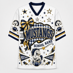 Chaotic Club Custom Mascot Coquette Bow Game Day Mesh Jersey