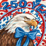 ChaoticClub Striped Patriotic Eagle Coquette 250th America Mesh Jersey