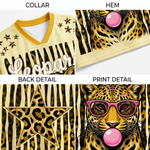 ChaoticClub Leopard Stars Bubblegum Summer Mesh Jersey