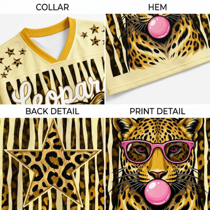 ChaoticClub Leopard Stars Bubblegum Summer Mesh Jersey