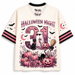 Chaotic Club Ghost Blowing Bubble Gum Brushstroke Halloween Mesh Jersey