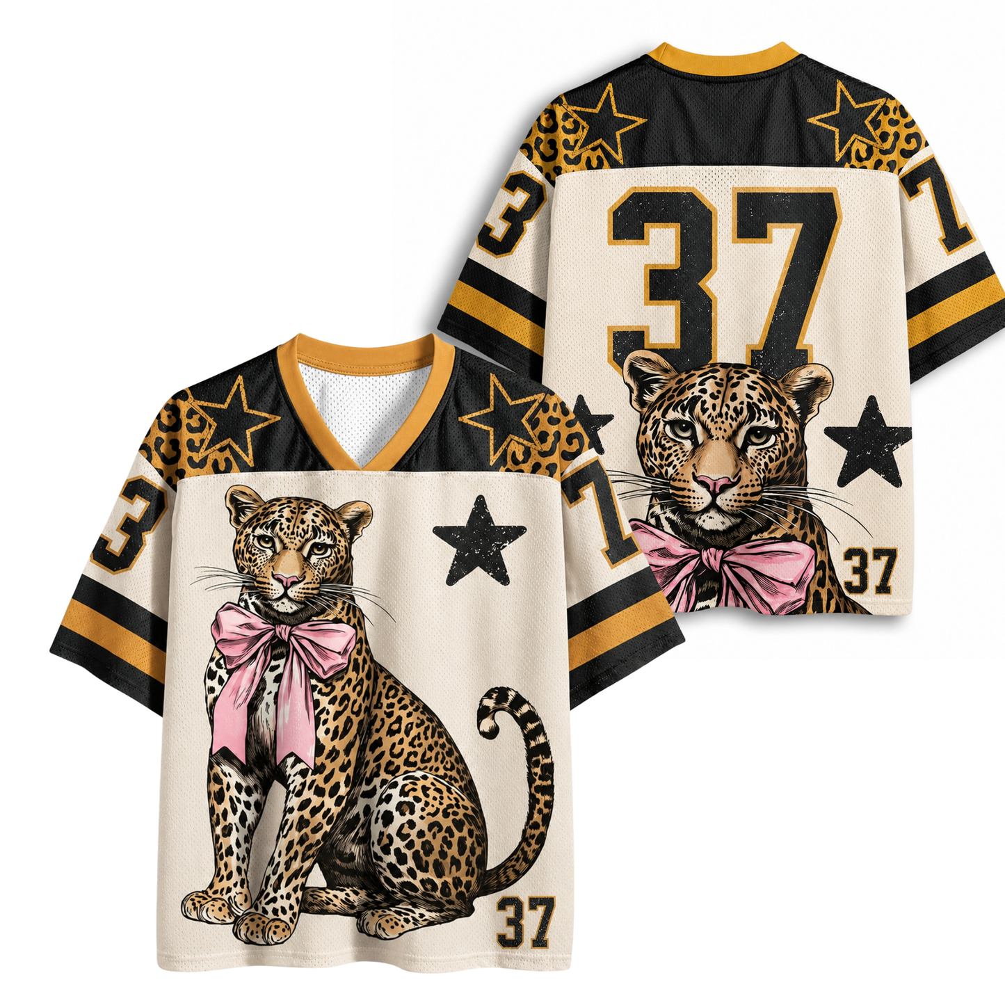 ChaoticClub Leopard Pink Bow Mesh Jersey