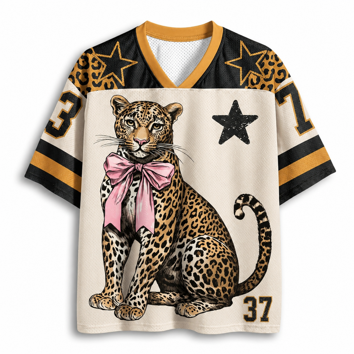 ChaoticClub Leopard Pink Bow Mesh Jersey