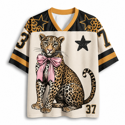 ChaoticClub Leopard Pink Bow Mesh Jersey