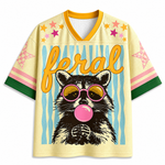 ChaoticClub Striped Feral Summer Raccoon Mesh Jersey