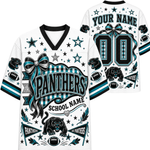 Chaotic Club Custom Mascot Coquette Bow Game Day Mesh Jersey