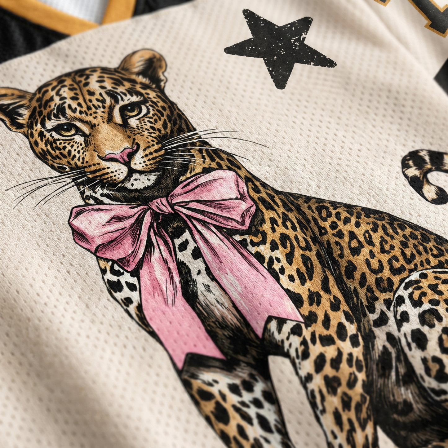 ChaoticClub Leopard Pink Bow Mesh Jersey