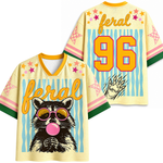 ChaoticClub Striped Feral Summer Raccoon Mesh Jersey