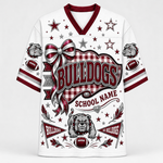 Chaotic Club Custom Mascot Coquette Bow Game Day Mesh Jersey