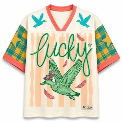 ChaoticClub Striped Lucky Duck Summer Mesh Jersey