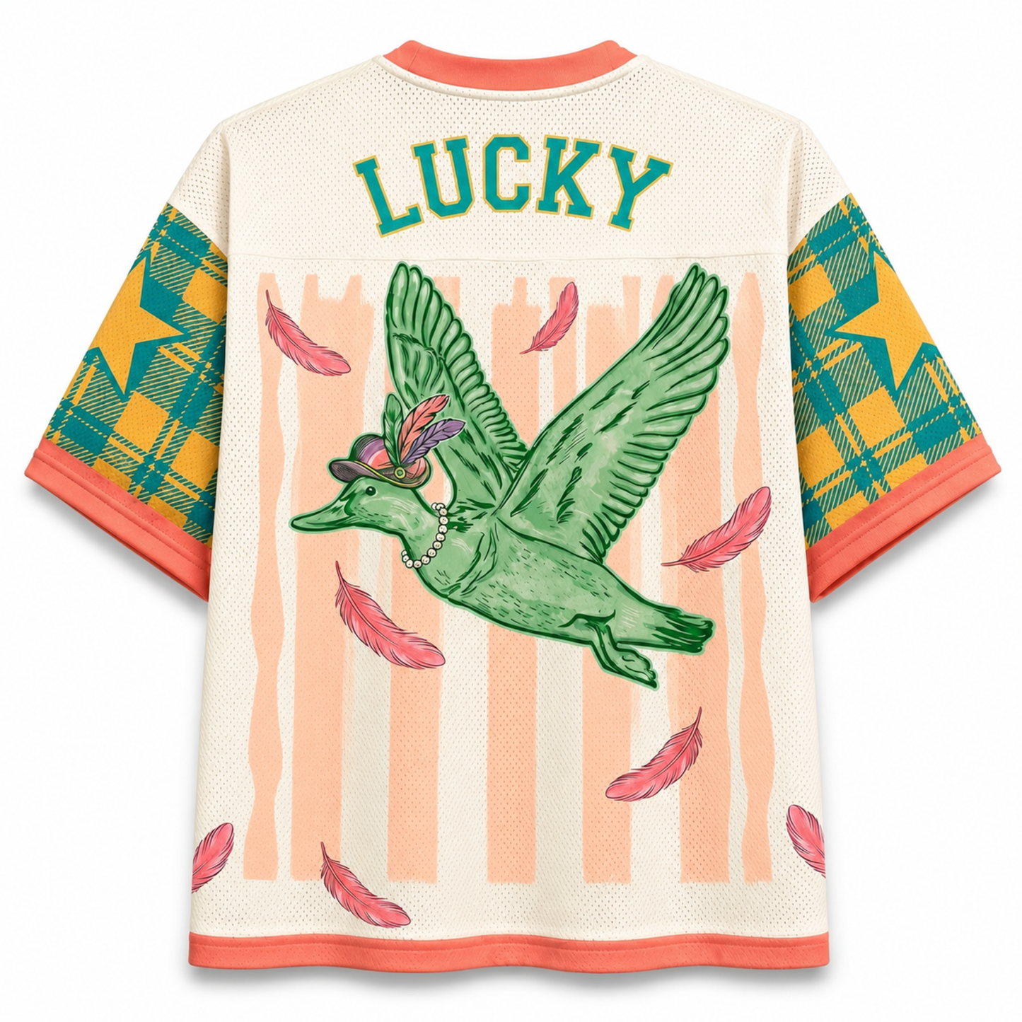 ChaoticClub Striped Lucky Duck Summer Mesh Jersey